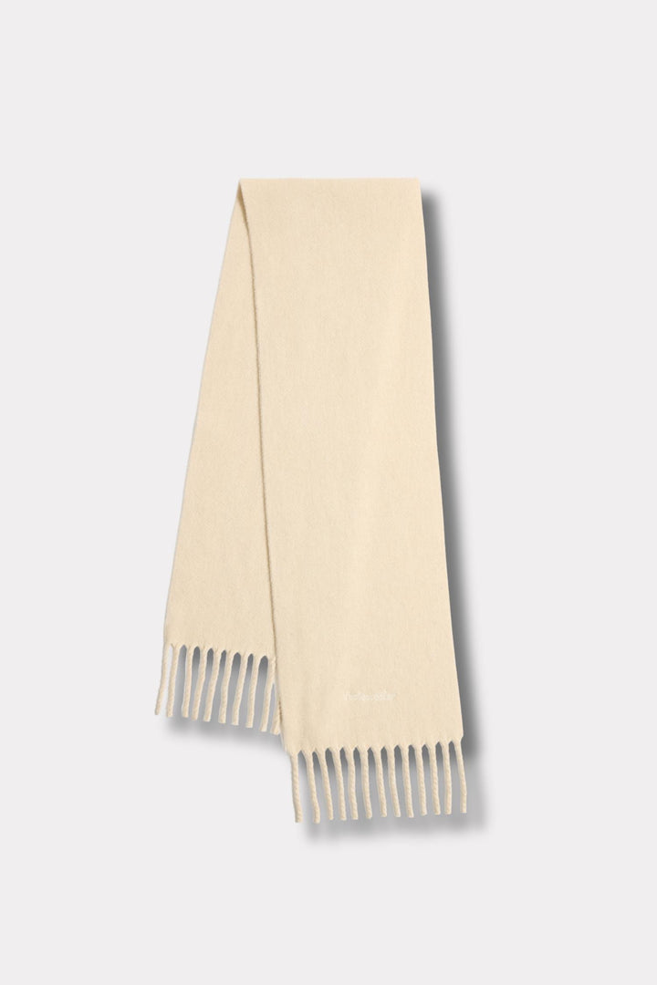 Idro Lambswool Tassel Scarf- Ecru