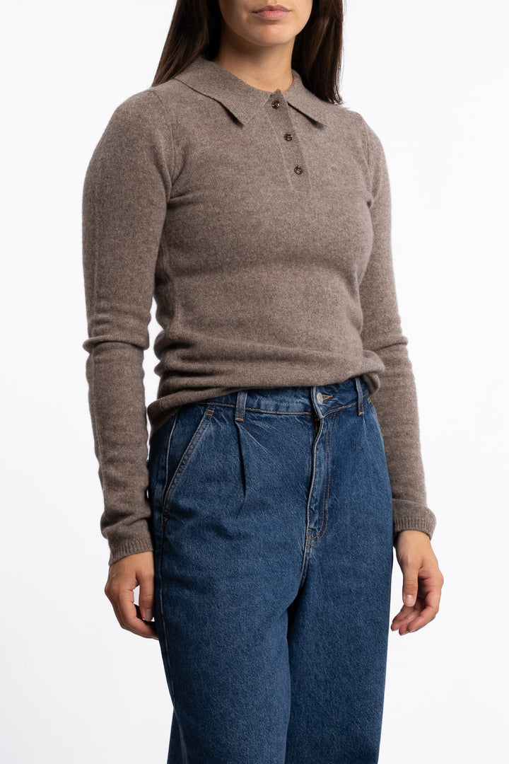 Jolanda Knit - Dark Taupe Melange