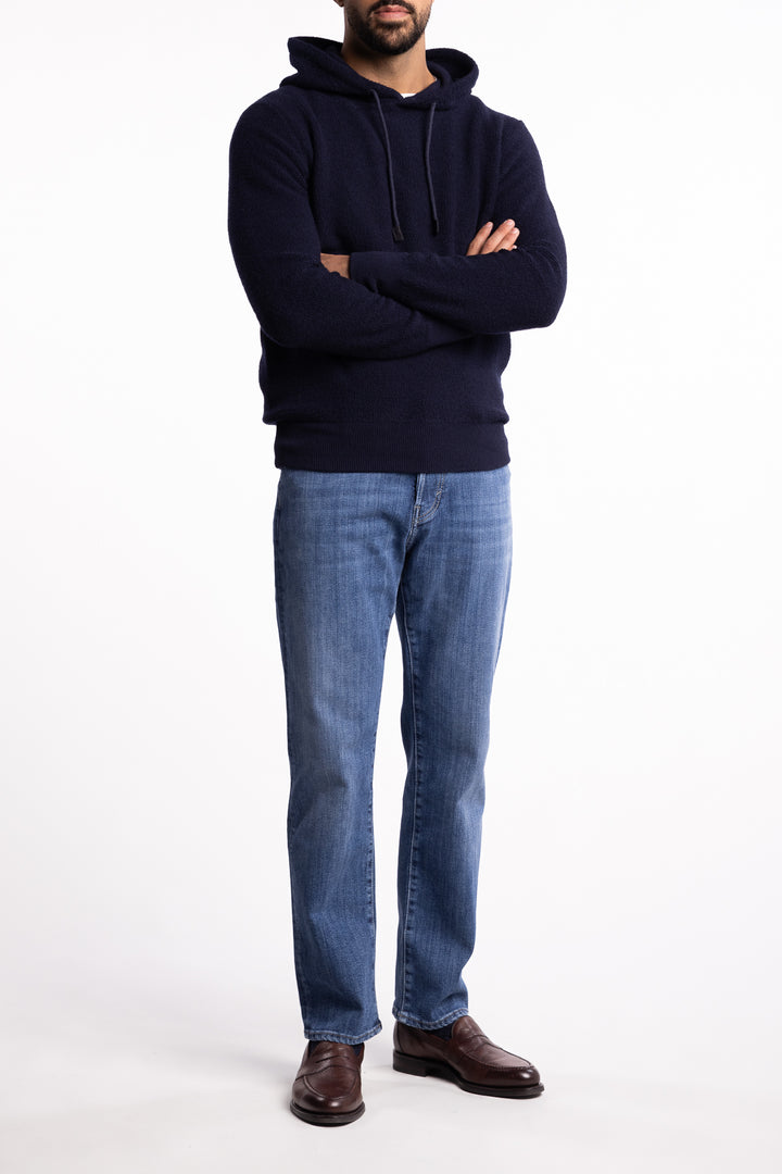 Sweater Hoodie Wool/Cashmere Navy