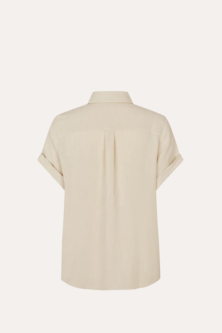 Samajana ss shirt 15938 - Bone White Mel
