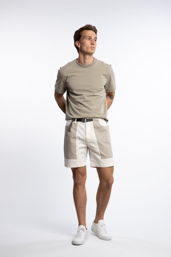 Breeze Blocked Shorts Off White