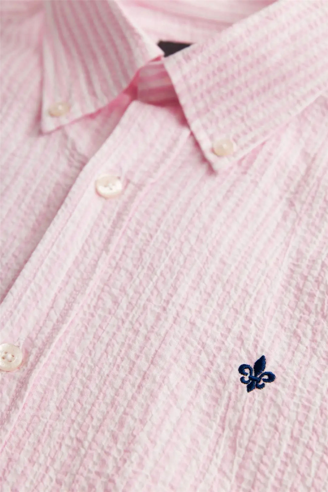 Seersucker Shirt Slim Fit Lt Pink