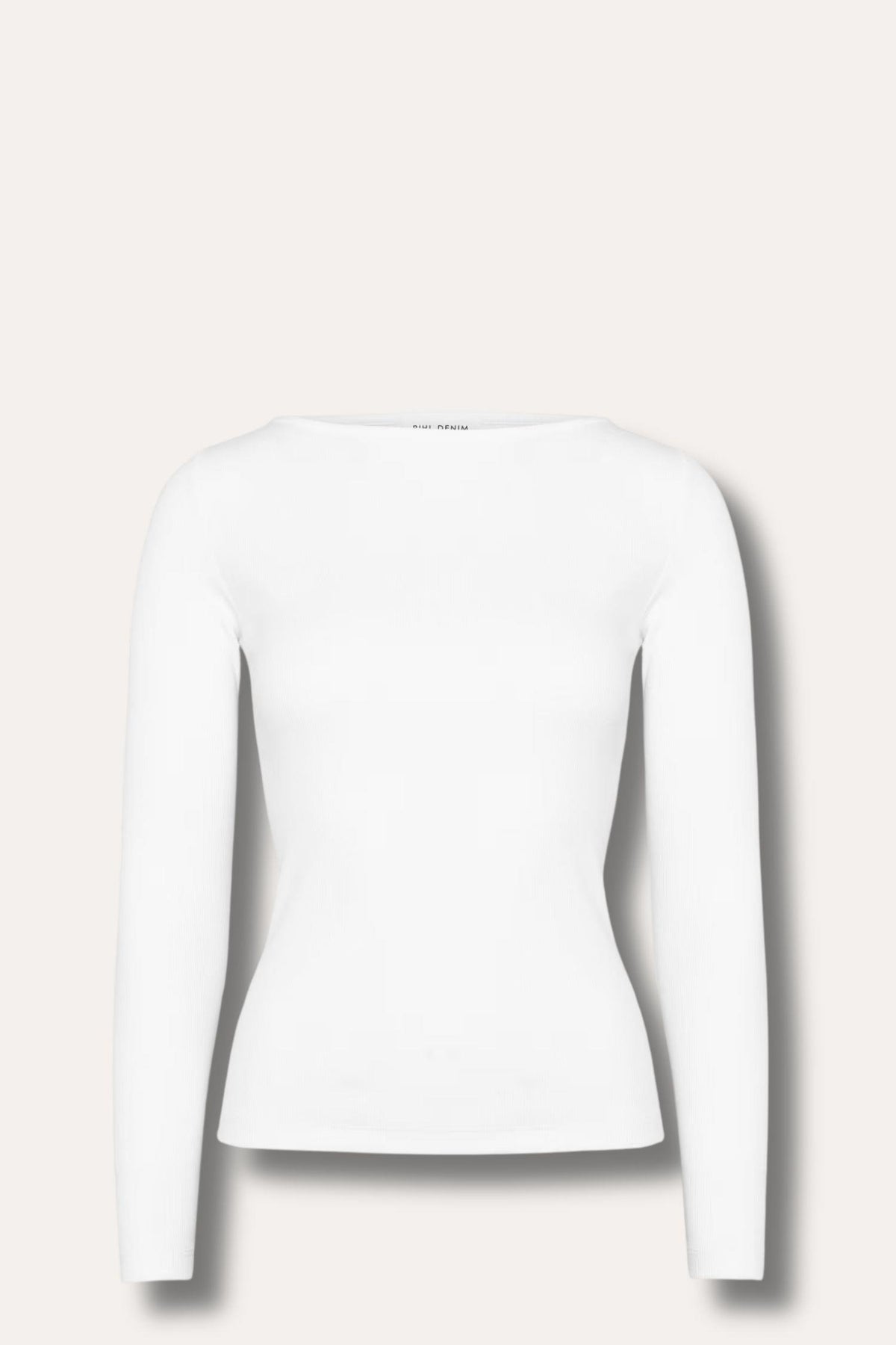 Petronella Rib Boatneck- Off-White