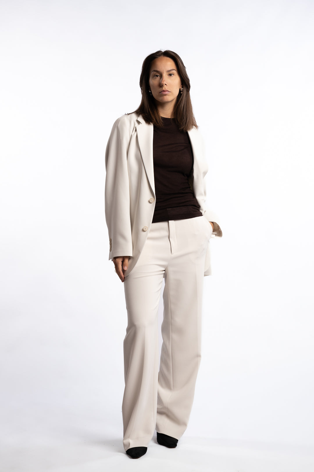Relaxed Blazer- Ivory