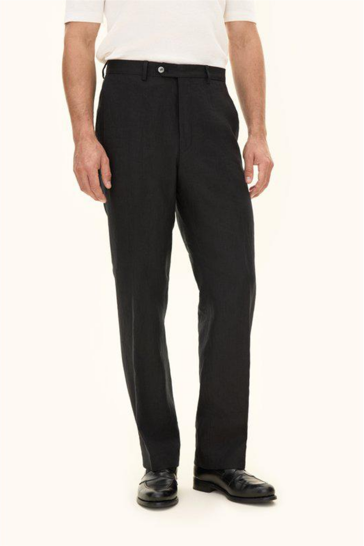 Del S Linen Trousers Black