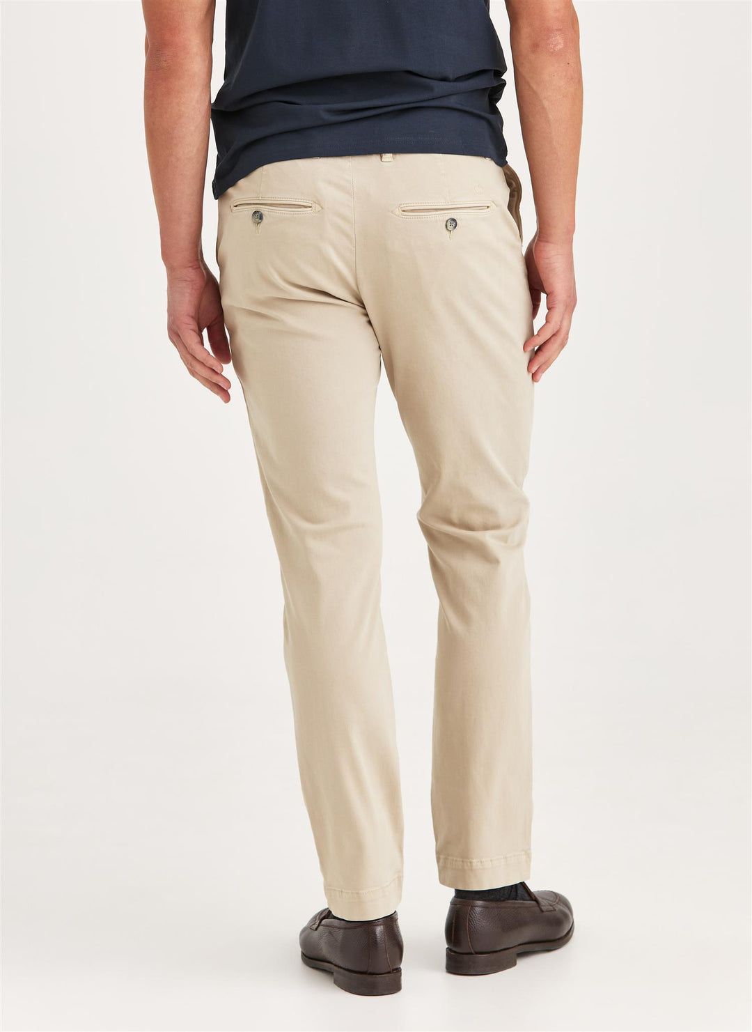 Jeffrey Brushed Slim Fit Chino Khaki