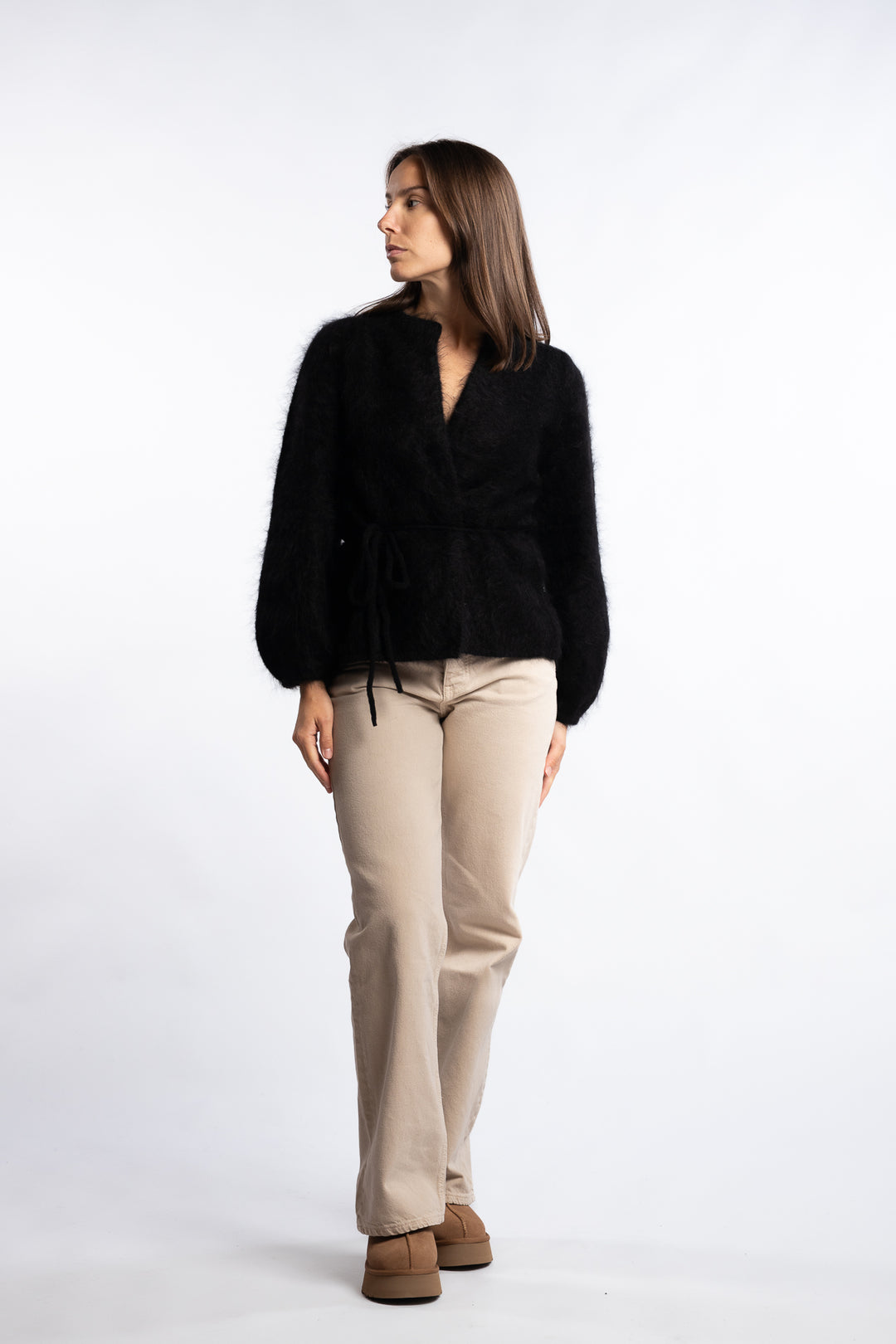 Fredrikke Chunky Cardigan- Black