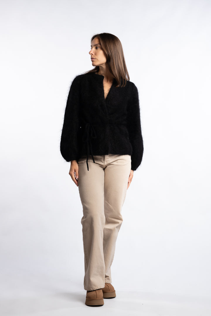 Fredrikke Chunky Cardigan- Black