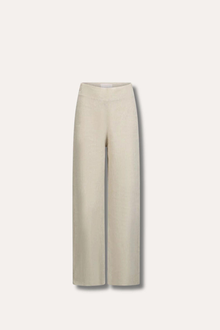 Molly Linen Pants- Beige Melange