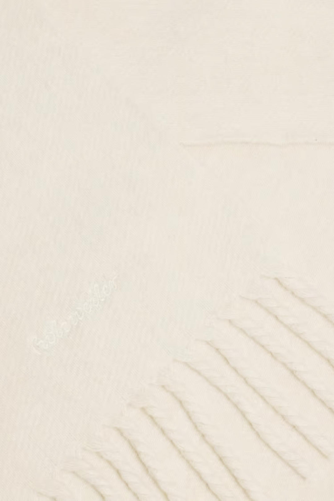 Idro Lambswool Tassel Scarf- Ecru