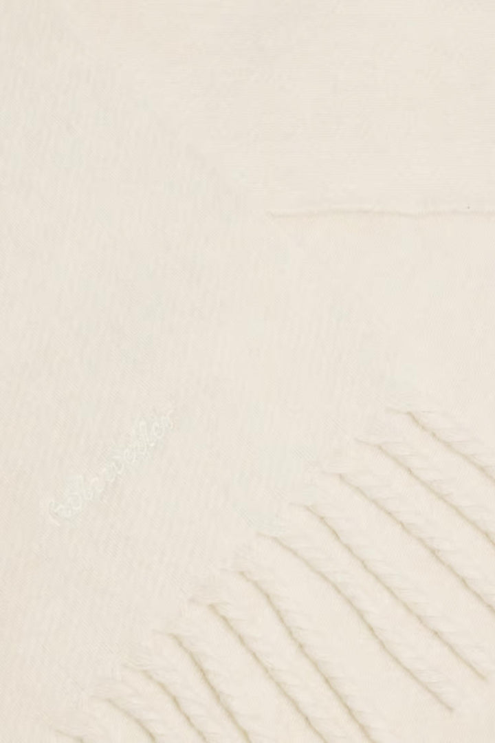 Idro Lambswool Tassel Scarf- Ecru