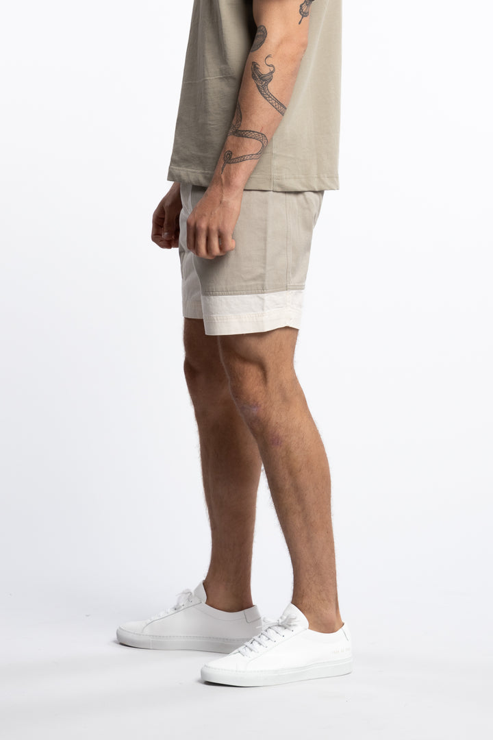 Breeze Blocked Shorts Off White