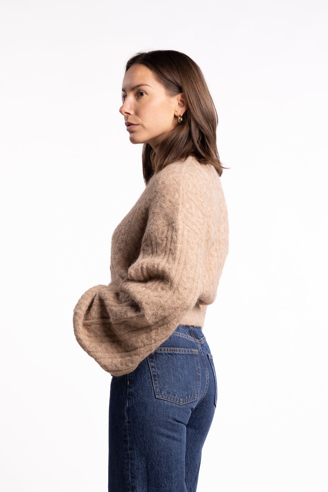 Merano Cardigan- Beige Melange