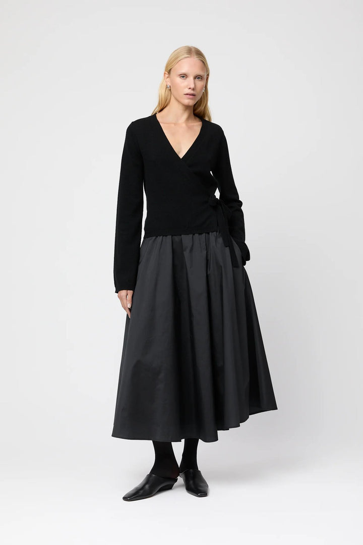 Ballet Wrap Cardigan - Jet Black