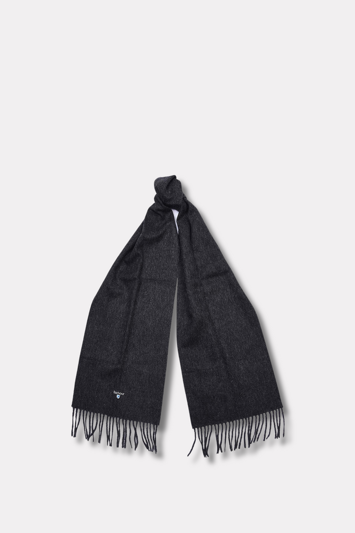 Plain Lambswool Scarf Charcoal