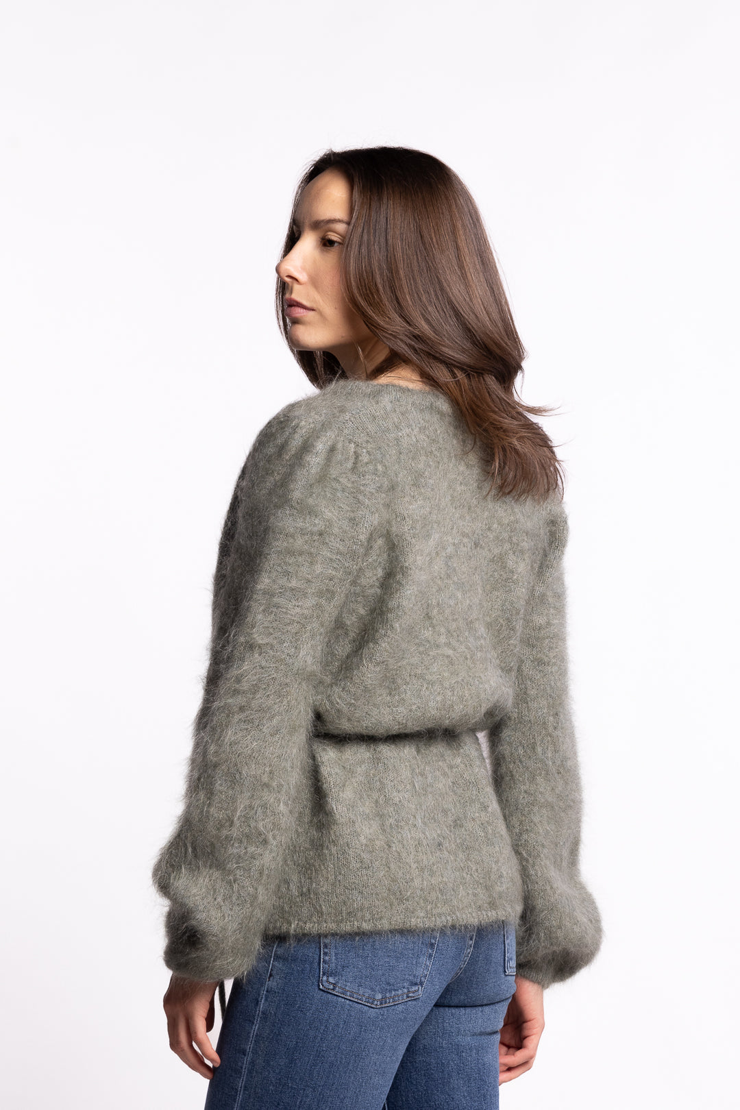 Fredrikke Chunky Cardigan- Sage Green
