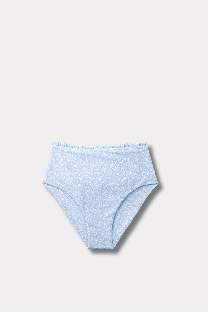 High Bikini Bottom- Light Blue Print