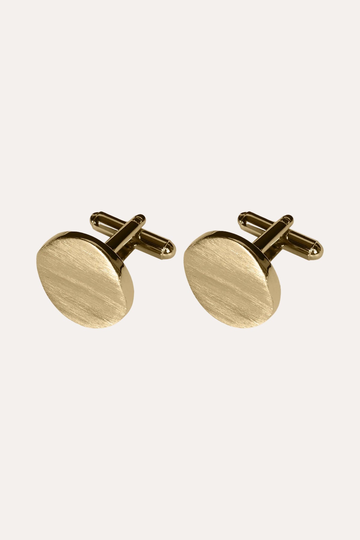 Gold Round Cufflinks