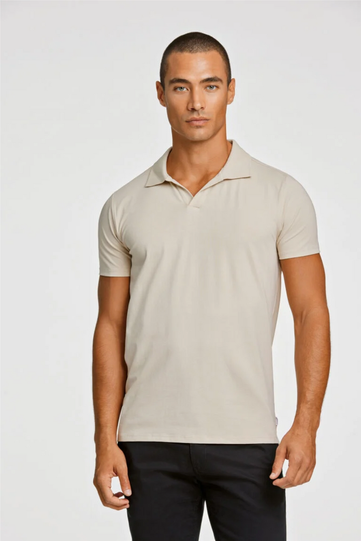 Stretch Polo Shirt S/S Stone