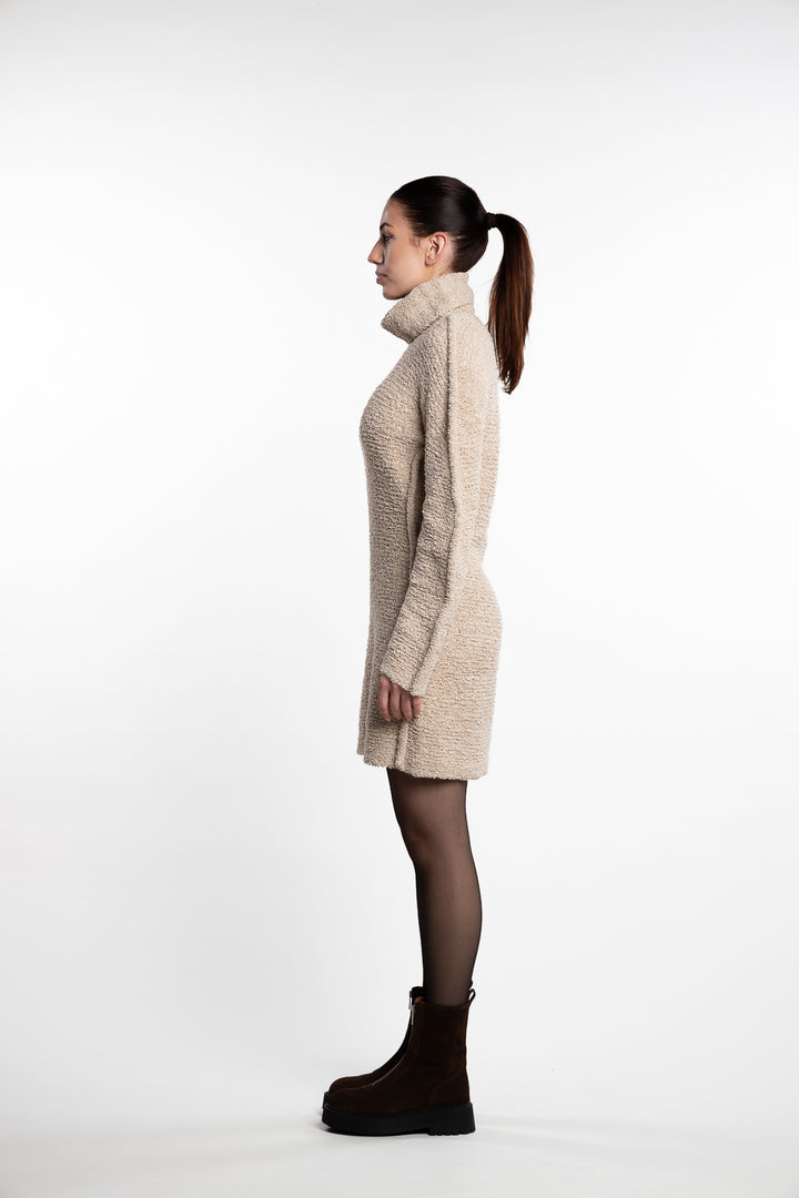 Echo Knit Dress - Ecru