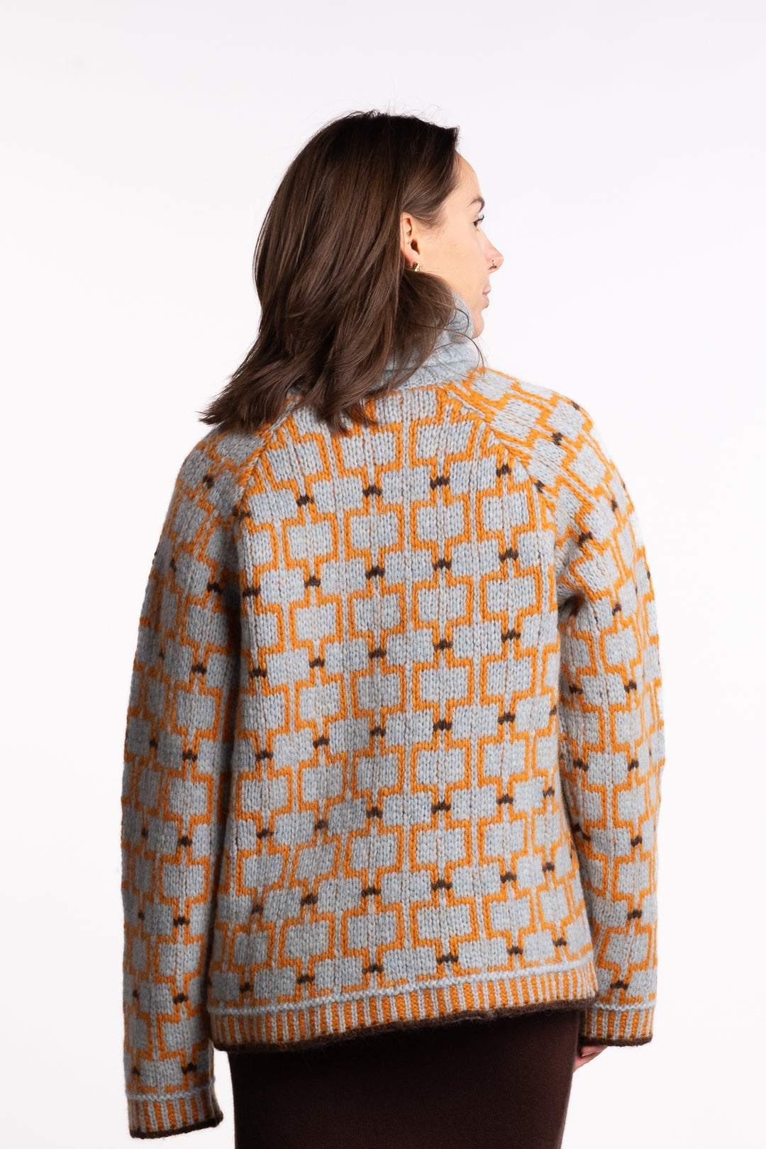 Norwegian Wool Turtleneck - Blue Mix