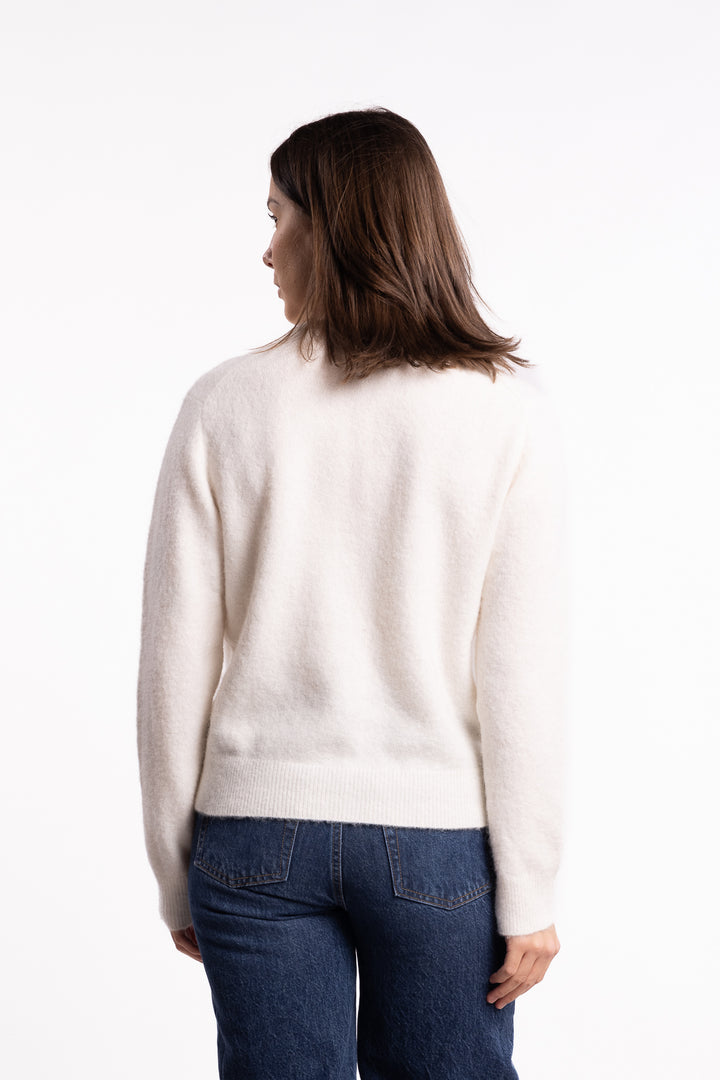 Nor Short Cardigan 7355- Clear Cream