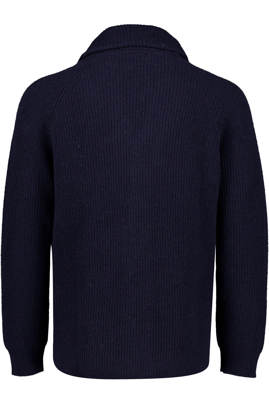 Lambswool Shawlcollar Cardigan Navy - packshot bakfra
