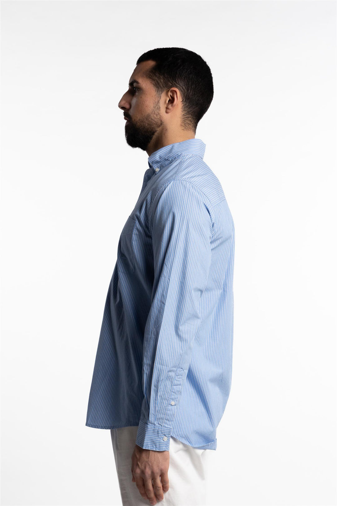 Kent Poplin Shirt Summer Sky/Black