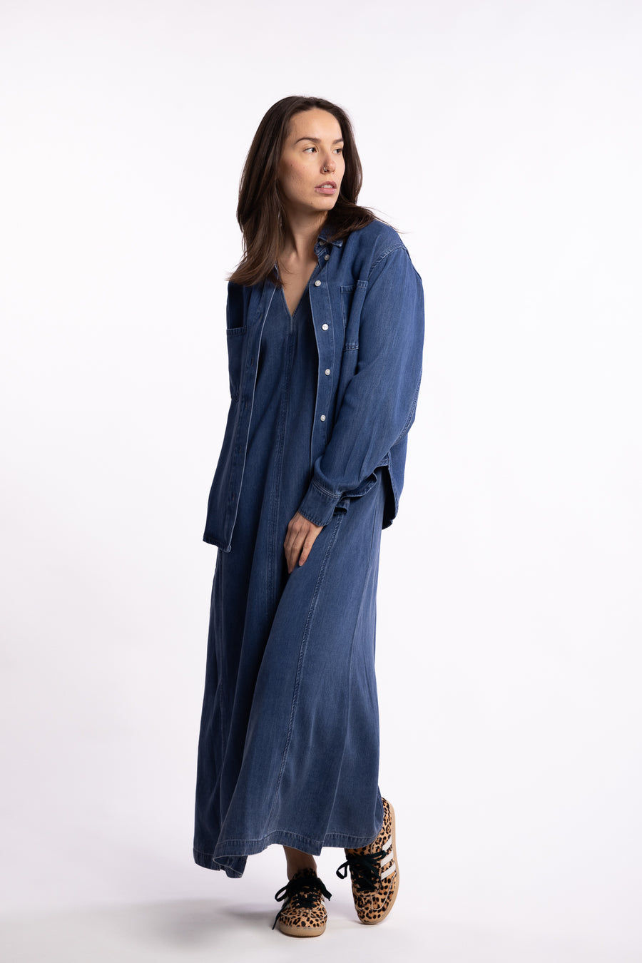 Saskylar Dress 15645 - Medium Denim Blue