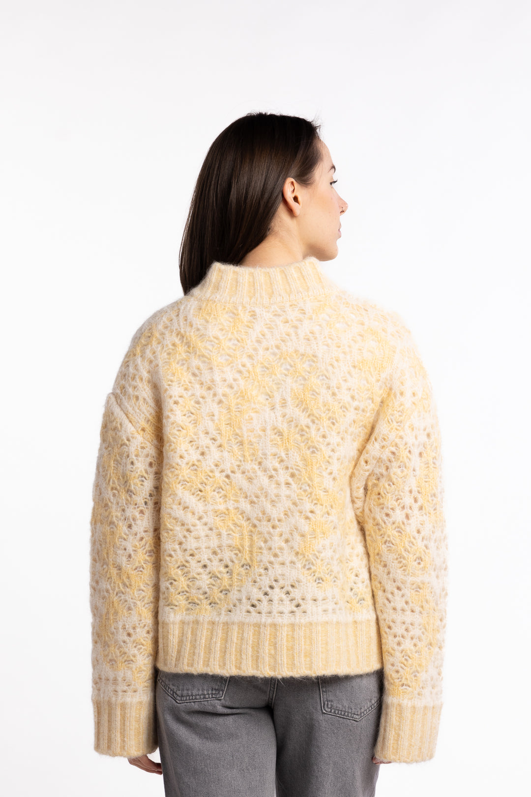 Briana Zip Knit - Light Yellow