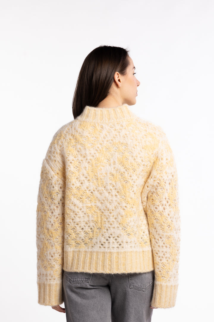 Briana Zip Knit - Light Yellow