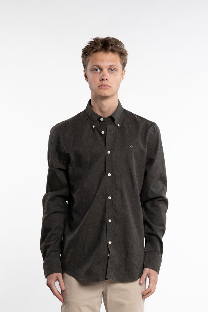 Watts Flannel Shirt Slim Fit Olive