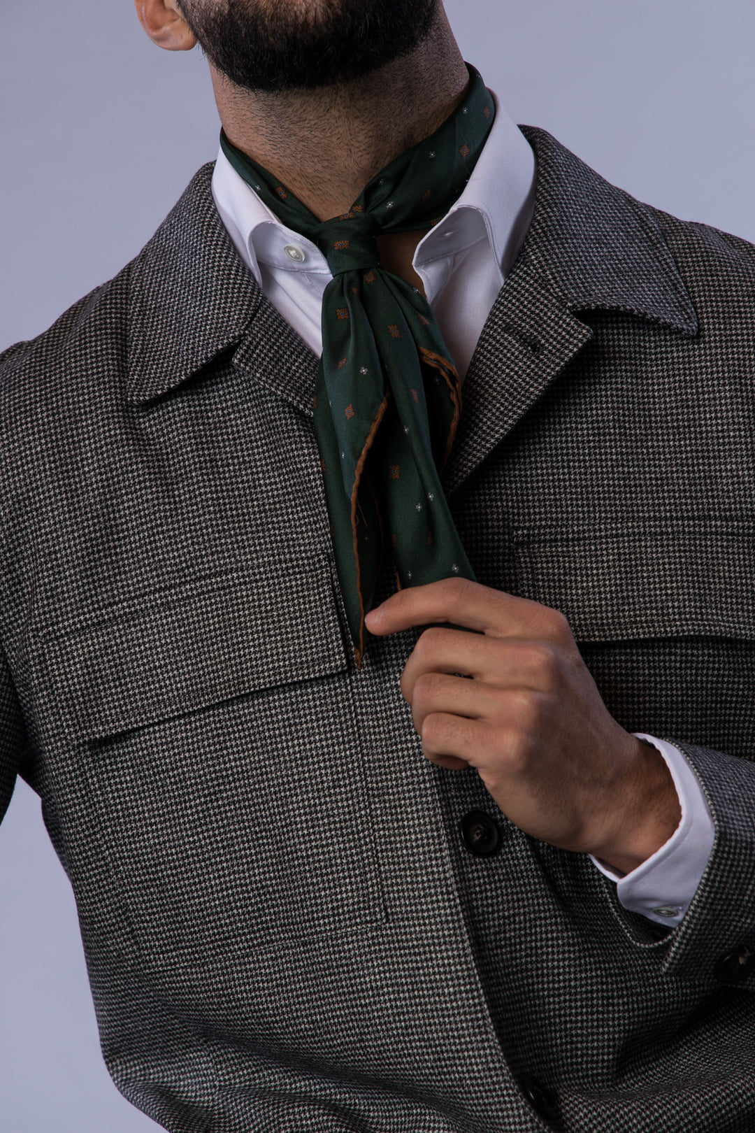 Silk Bandana Green/Brown