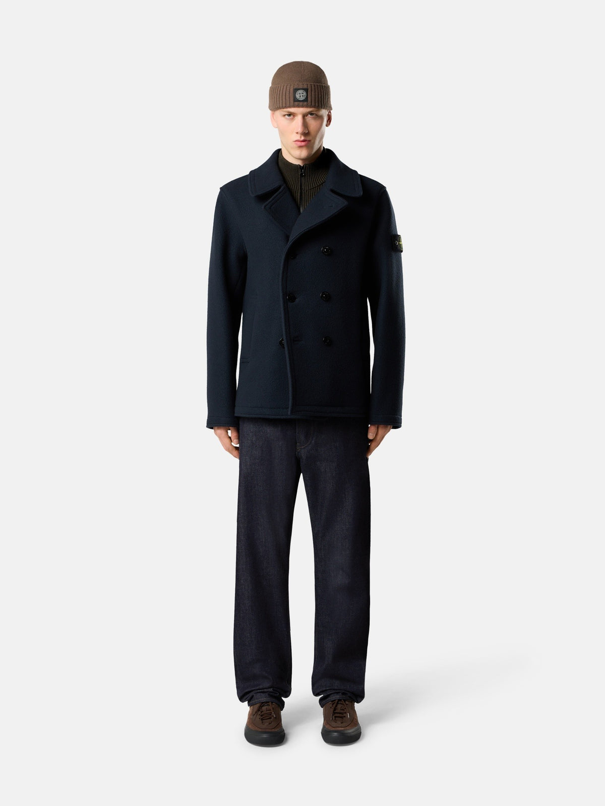 4100040 Heavy Melton Peacoat Navy Blue