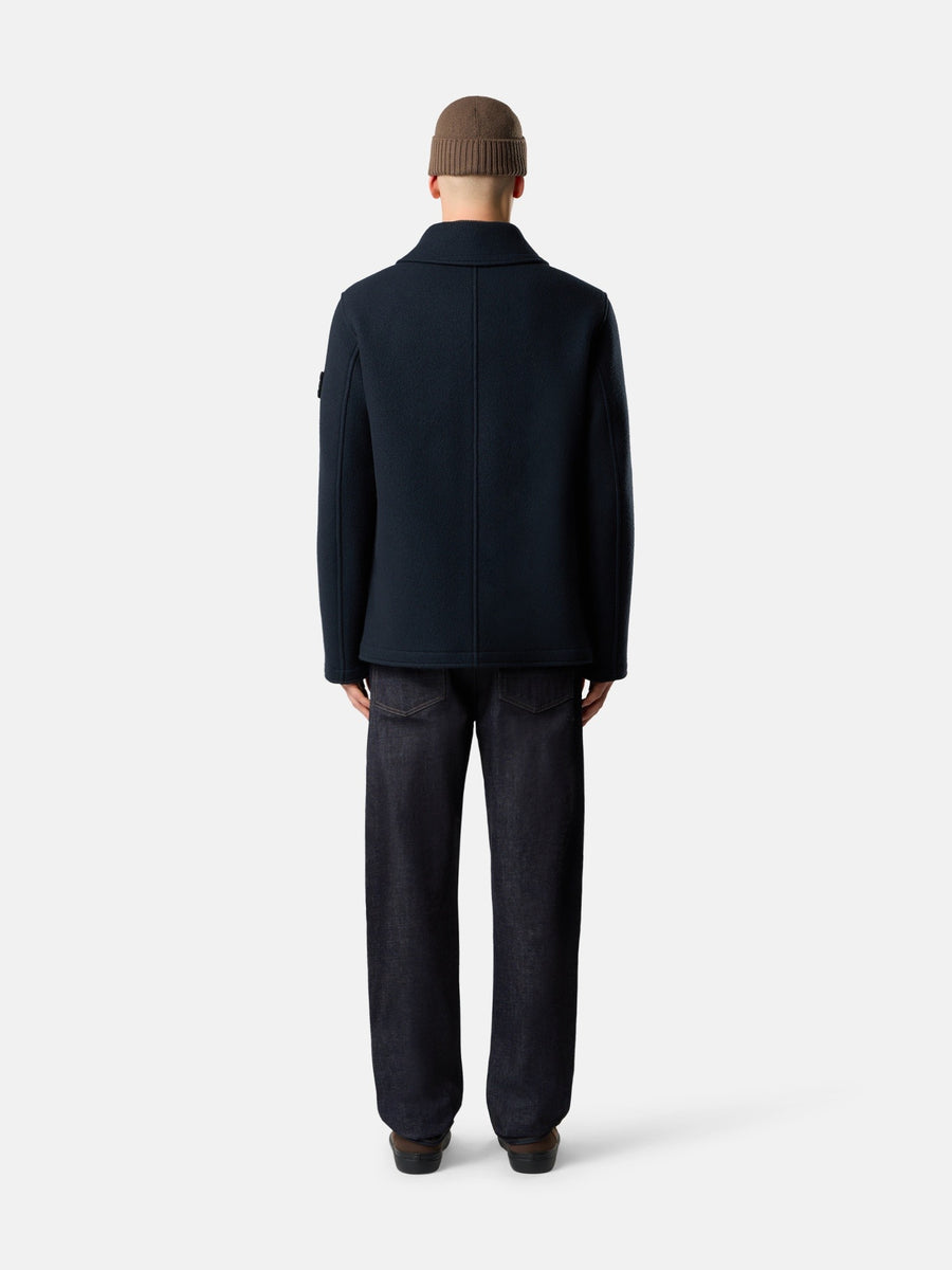 4100040 Heavy Melton Peacoat Navy Blue