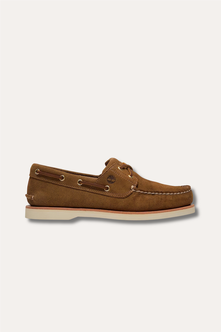 Crafted Boat Shoe Medium Beige Suede
