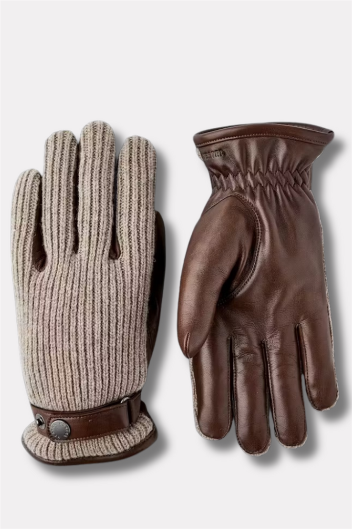 Christopher Knitted Gloves Light Brown