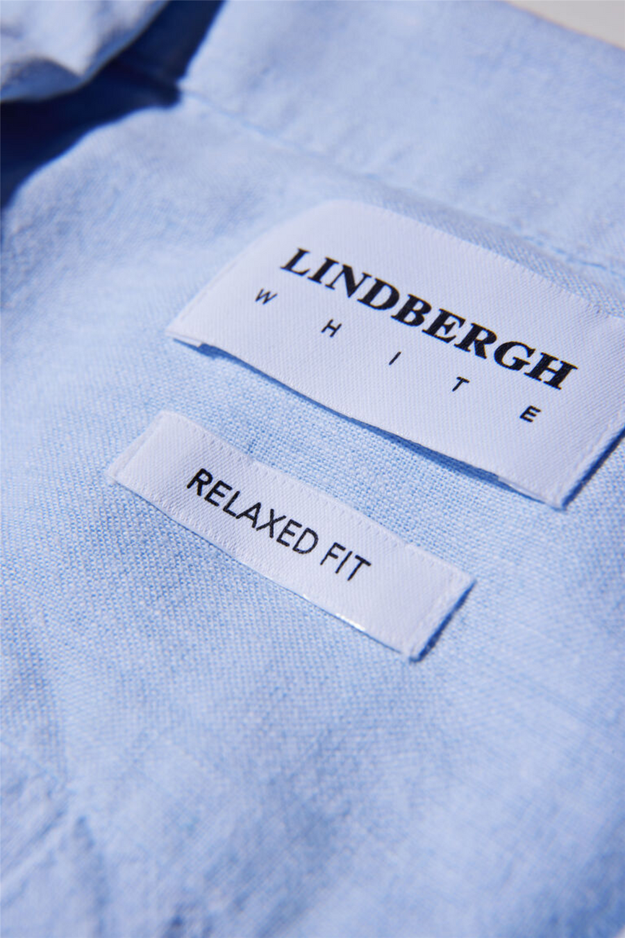 Casual Linen Blend Resort S/S Light Blue