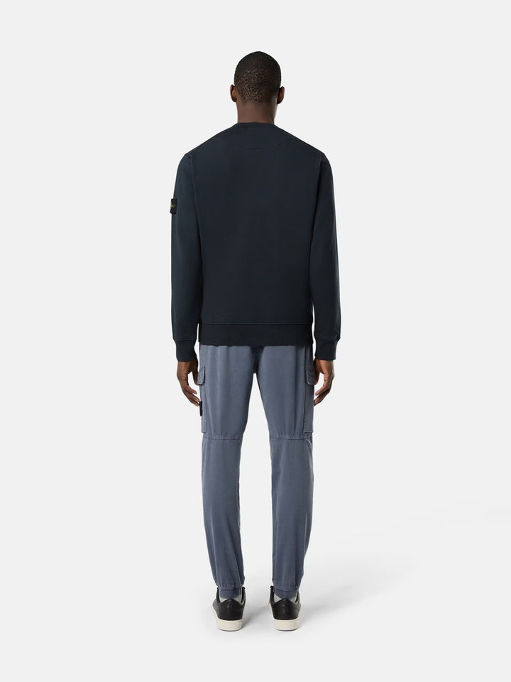 6100060 Organic Cotton Fleece Regular-fit Crewneck Navy Blue
