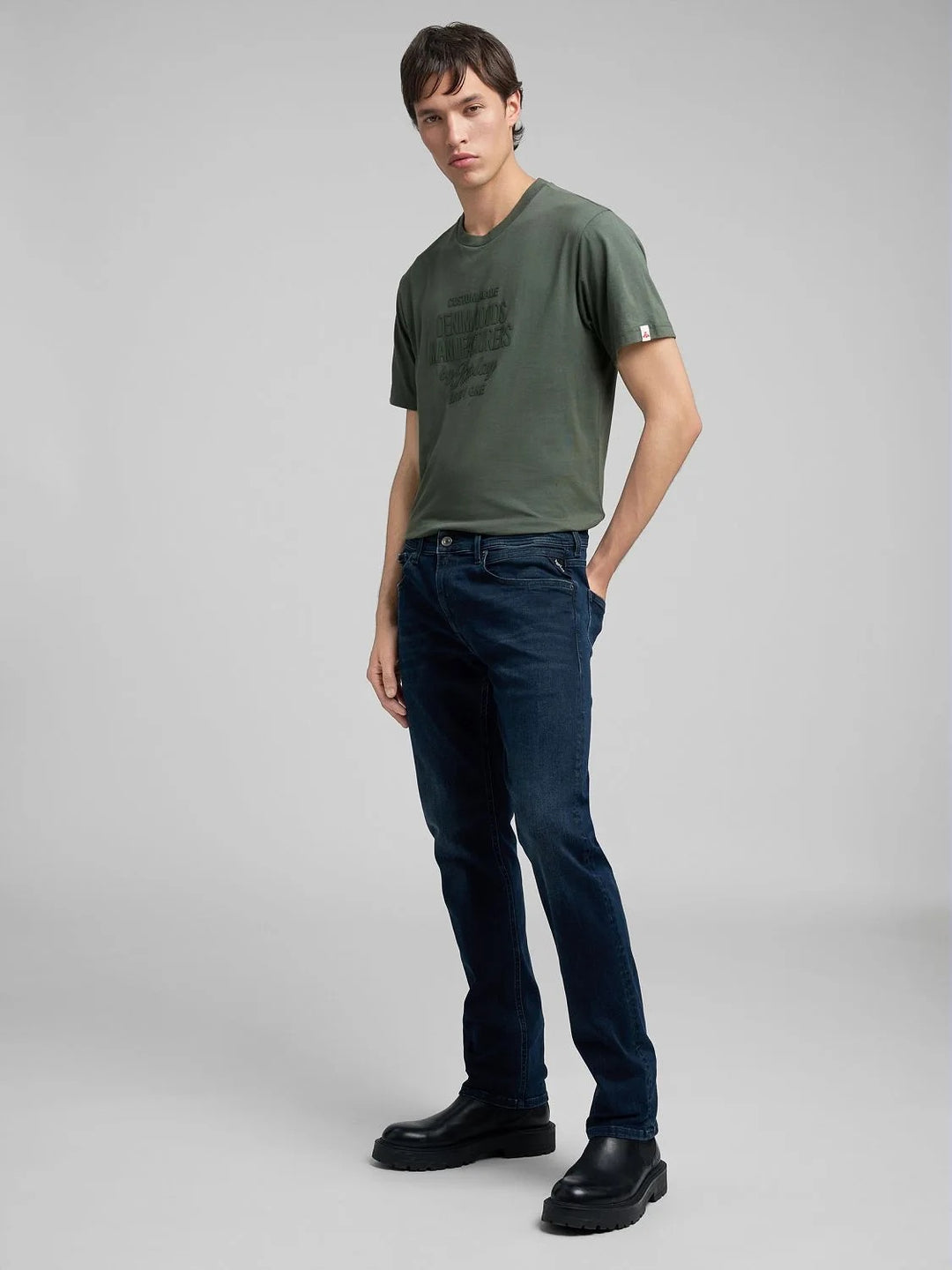 Grover Straight Fit Hyperflex Dark Blue Jeans