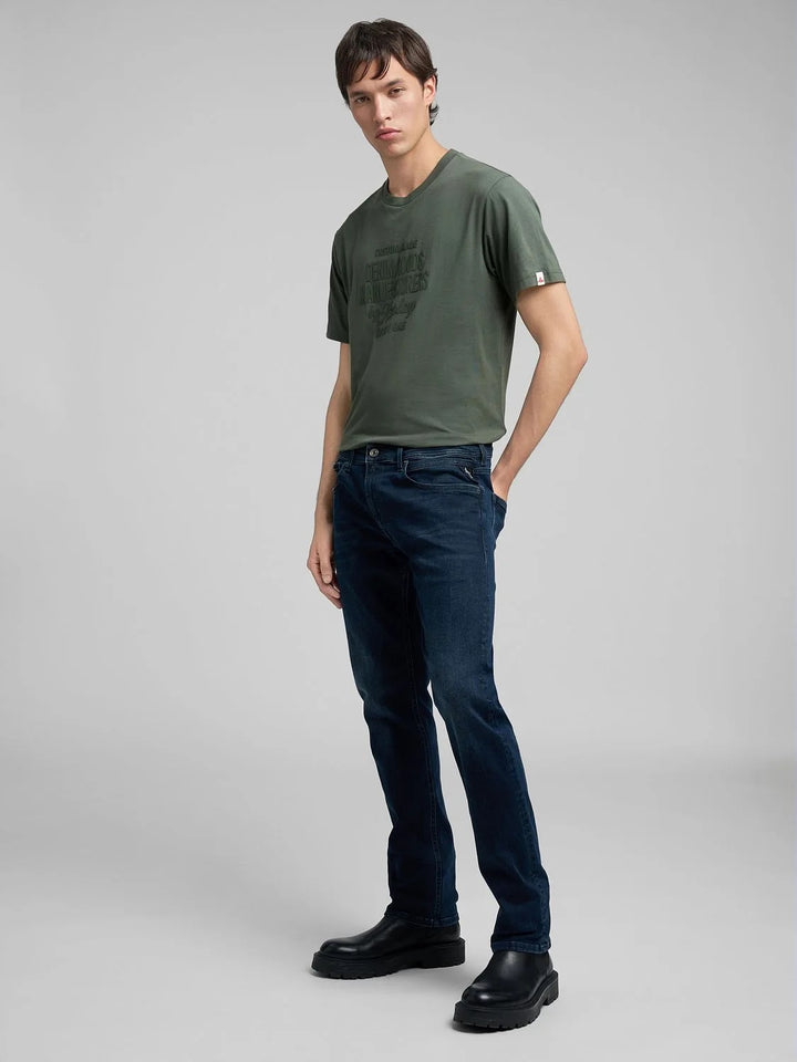 Grover Straight Fit Hyperflex Dark Blue Jeans