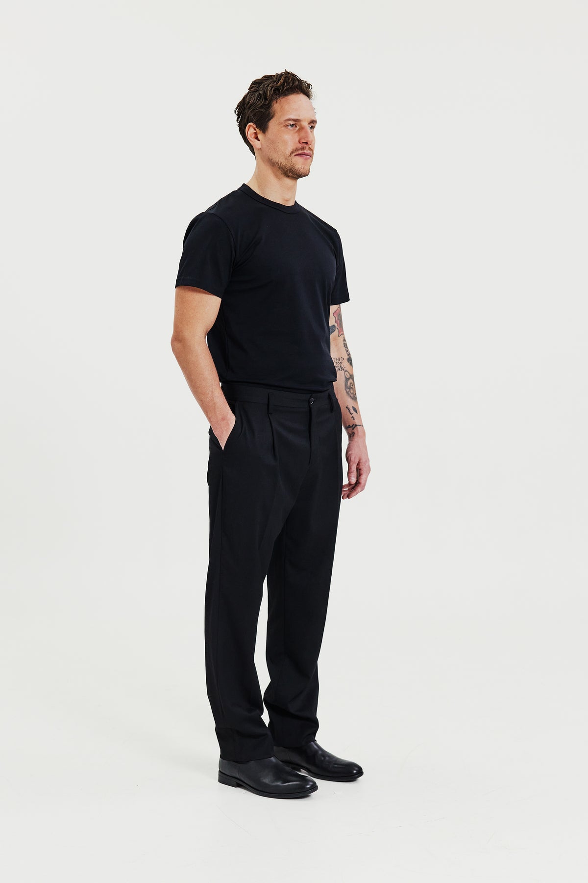 Pima Cotton Crew Neck T-Shirt Black