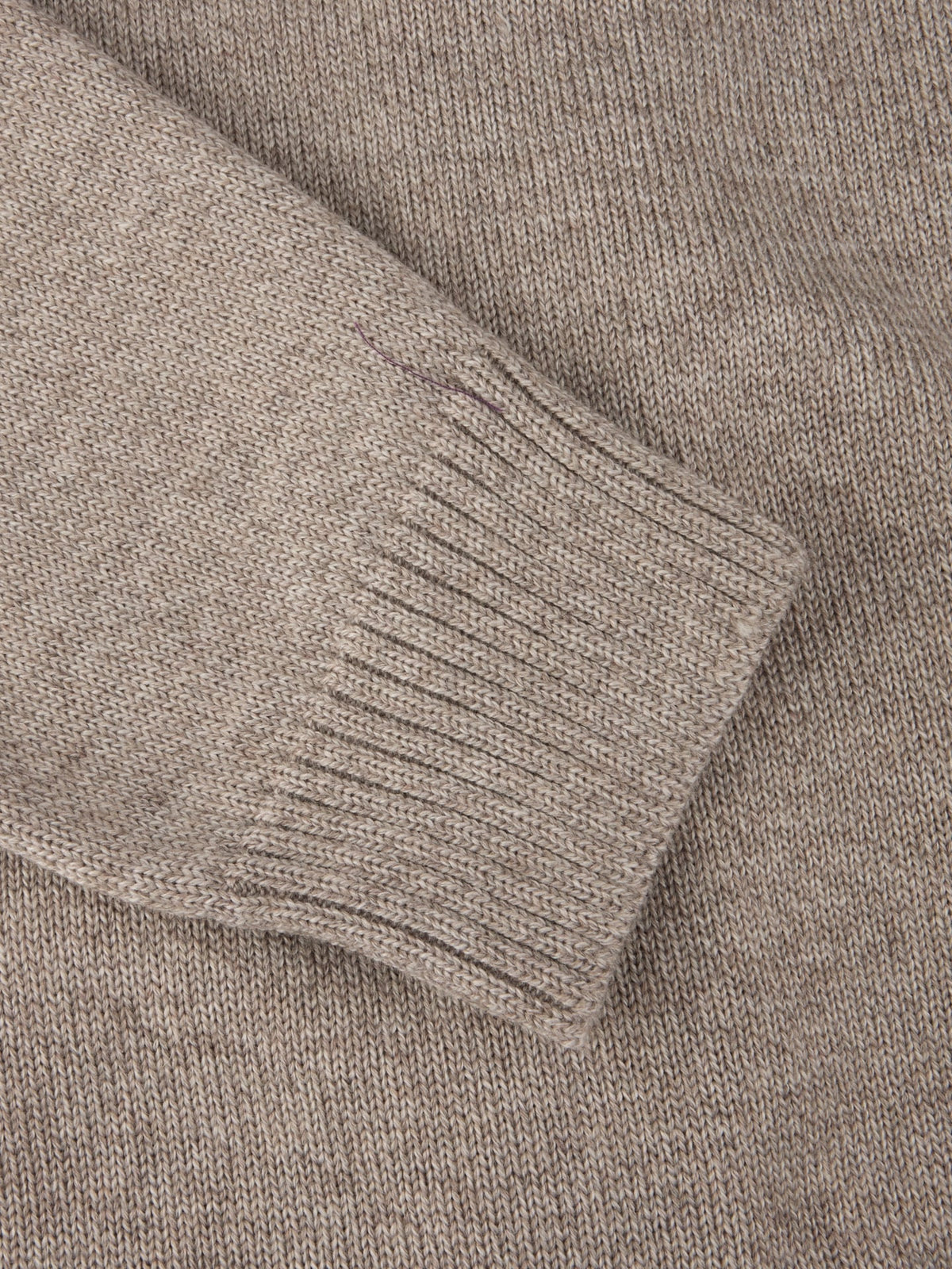 Cardigan Knitted W Pockets Chunky Merino Wool Beige