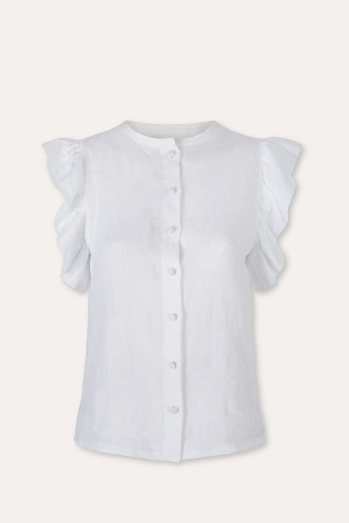 Pauline Linen Shirt- White