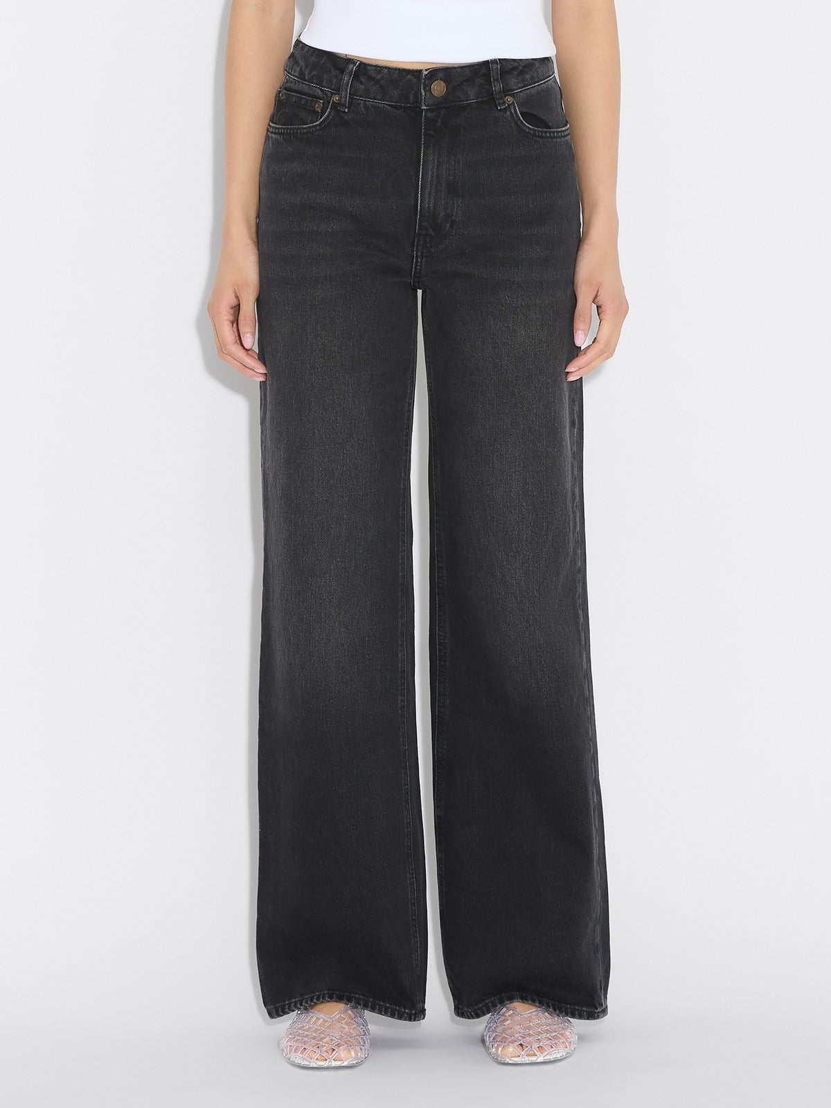 W Wide Jeans- Black Washed - Holzweiler - Bogart