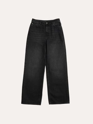 W Wide Jeans Black Washed