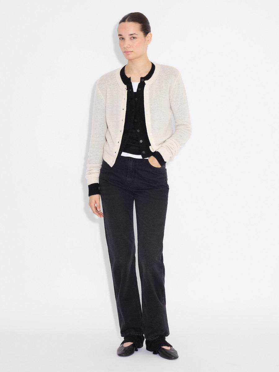 W Regular Jeans- Black Washed