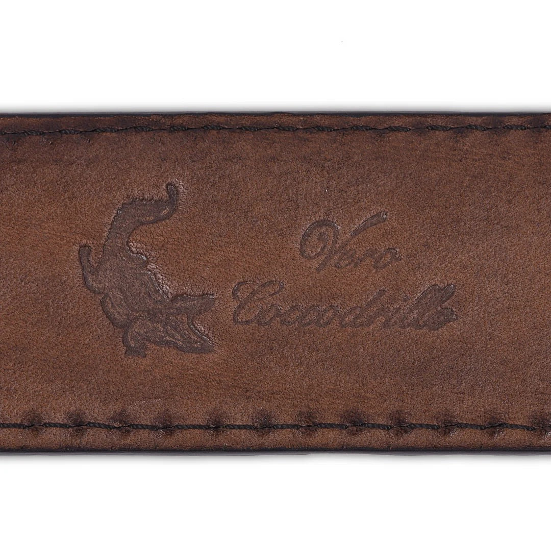 Crocodile/Lizard/Snake Leather Belt Brown