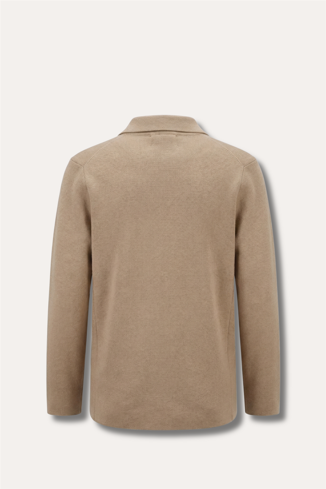 Single-Breasted Knit Jacket Beige