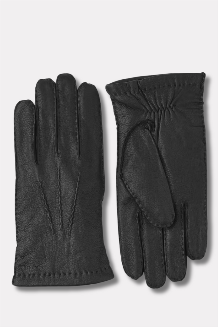 Matthew Deerskin Gloves Natural Black